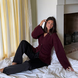 KarmaIC Fitted Cardigan - Bordeaux