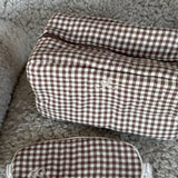 EmilieIC Sleeping Mask - Beige Checks